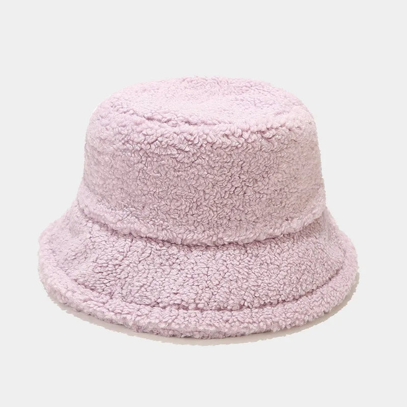 Furry Bear Plain Sherpa Bucket Hat - Uniquely You Online - Hat