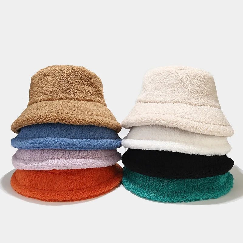 Furry Bear Plain Sherpa Bucket Hat - Uniquely You Online - Hat