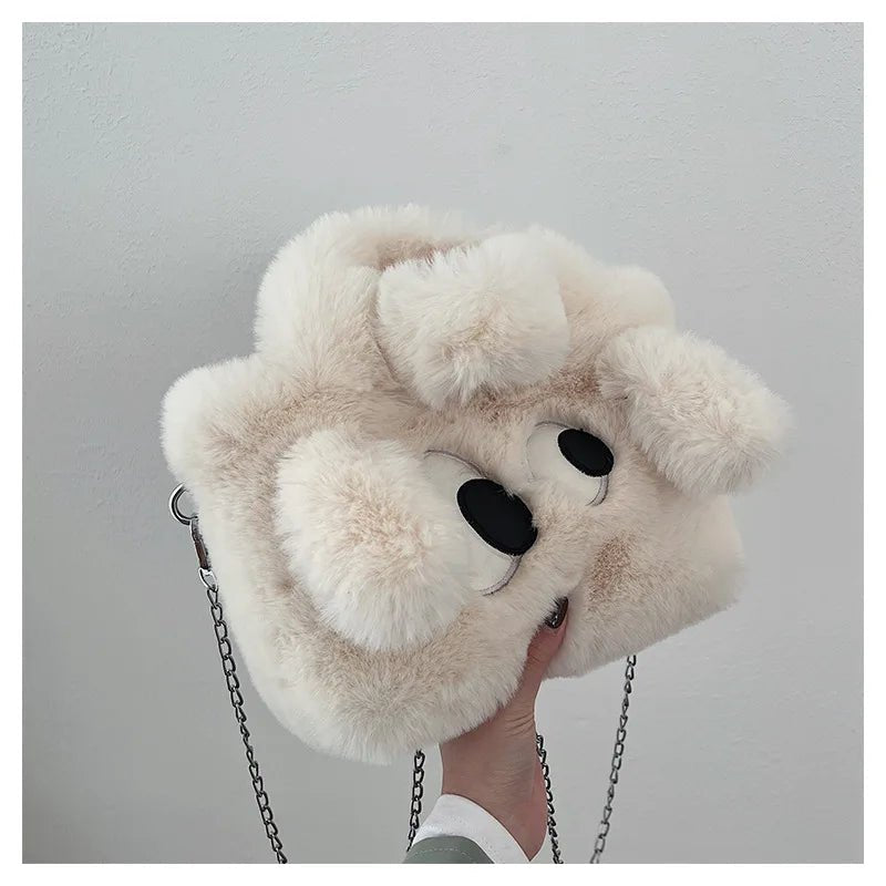 Furry Faux Fur Eyes Bag - Uniquely You Online - Handbag