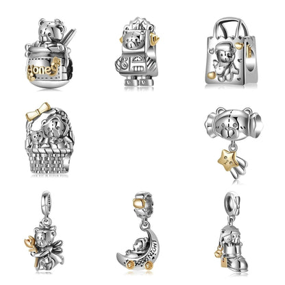 Gold/Silver Bear Charms - Uniquely You Online - Charms