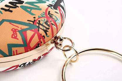 Graffiti Round Disk Clutch - Uniquely You Online - Clutch