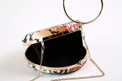 Graffiti Round Disk Clutch - Uniquely You Online - Clutch