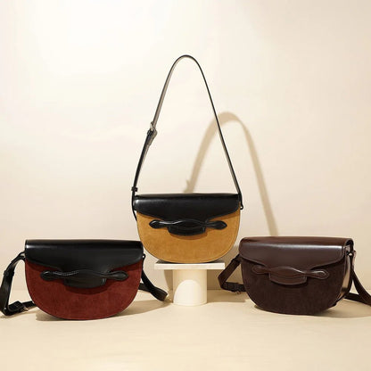 Handle Cowhide Leather Bag - Uniquely You Online - Handbag