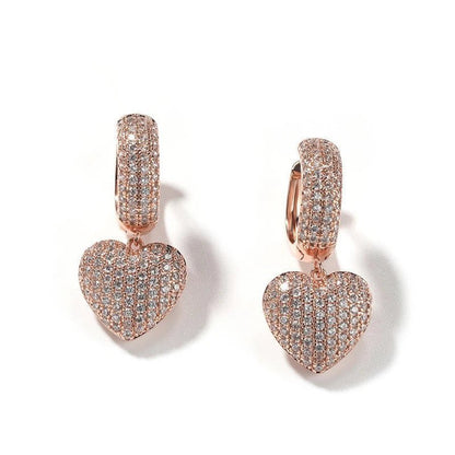 Heart CZ Drop Earrings - Uniquely You Online - Earrings