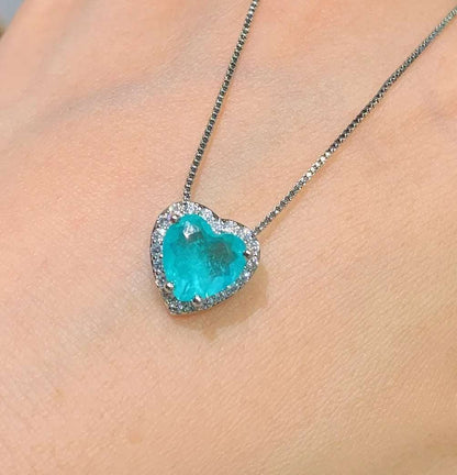 Heart Shaped Paraiba Tourmaline Jewelry Set - Uniquely You Online - Jewelry Set