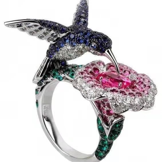 Hummingbird Flower Ring - Uniquely You Online - Ring