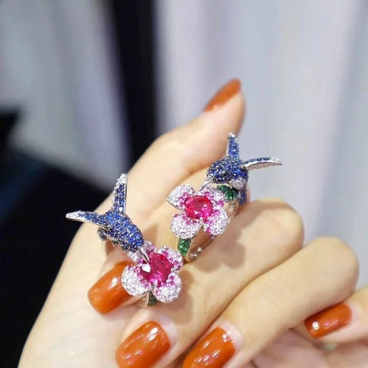 Hummingbird Flower Ring - Uniquely You Online - Ring