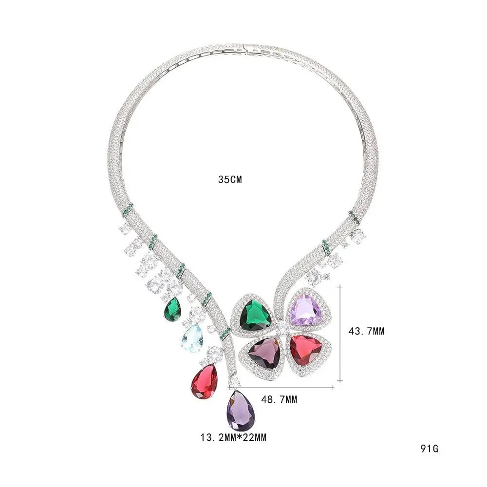 Jeweled Drop Collar - Uniquely You Online - Necklace