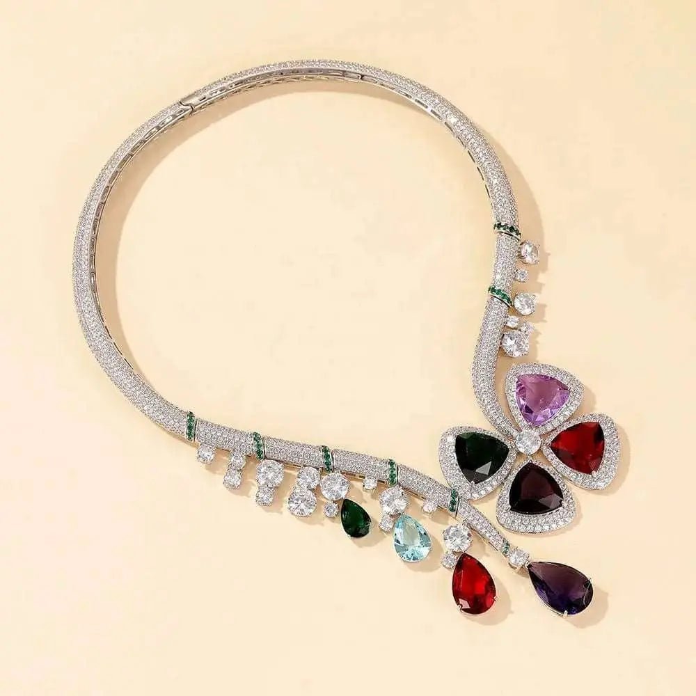 Jeweled Drop Collar - Uniquely You Online - Necklace