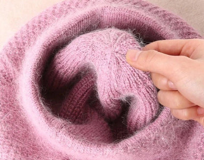 Knitted Flower Beret - Uniquely You Online - Hat