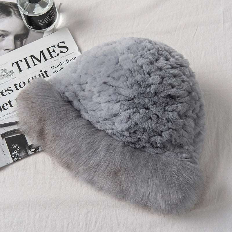 Knitted Fur Bucket Hat - Uniquely You Online - Hat