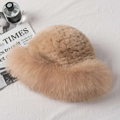 Knitted Fur Bucket Hat - Uniquely You Online - Hat