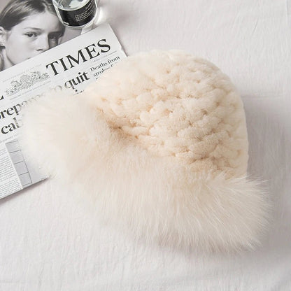 Knitted Fur Bucket Hat - Uniquely You Online - Hat