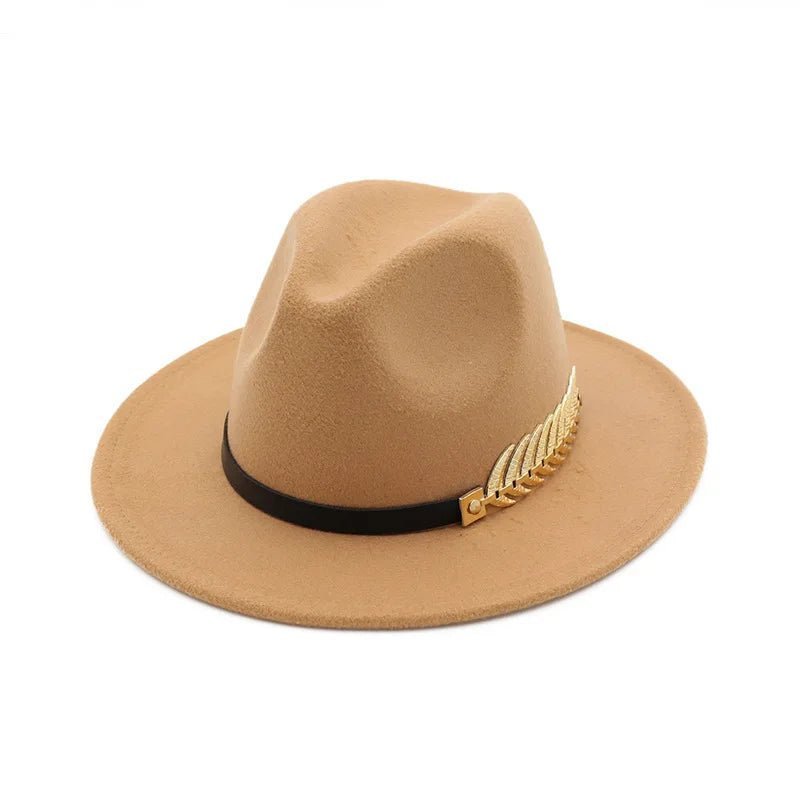 Leaf Band Panama Fedora Hat - Uniquely You Online - Hat