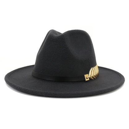 Leaf Band Panama Fedora Hat - Uniquely You Online - Hat