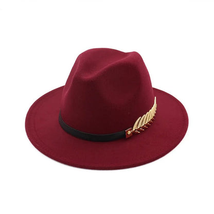 Leaf Band Panama Fedora Hat - Uniquely You Online - Hat