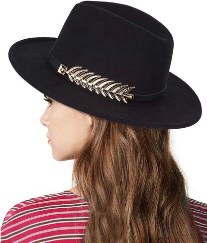 Leaf Band Panama Fedora Hat - Uniquely You Online - Hat