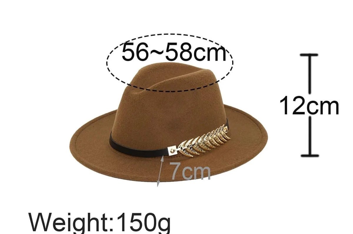 Leaf Band Panama Fedora Hat - Uniquely You Online - Hat