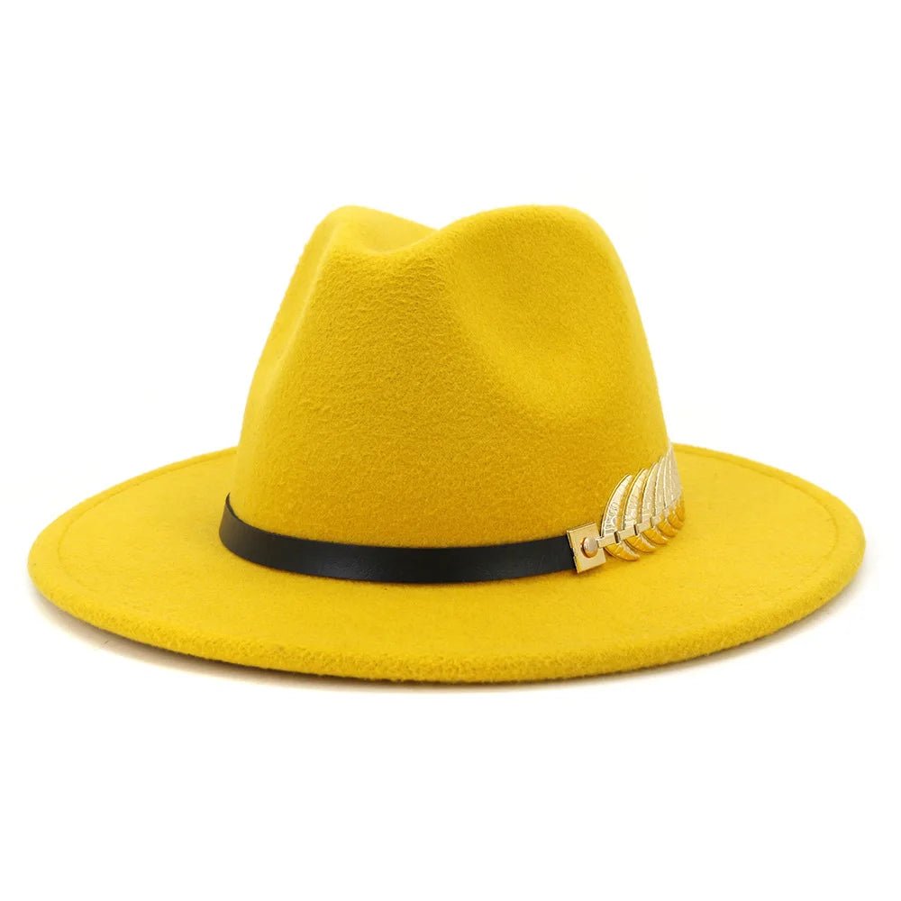 Leaf Band Panama Fedora Hat - Uniquely You Online - Hat