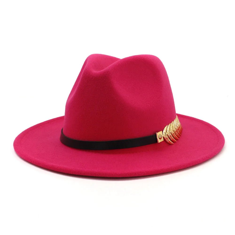Leaf Band Panama Fedora Hat - Uniquely You Online - Hat