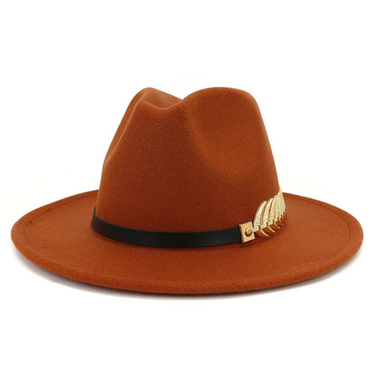 Leaf Band Panama Fedora Hat - Uniquely You Online - Hat