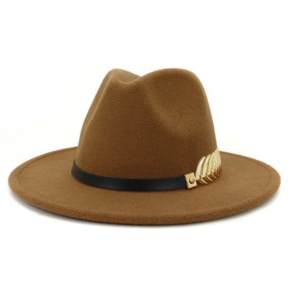 Leaf Band Panama Fedora Hat - Uniquely You Online - Hat