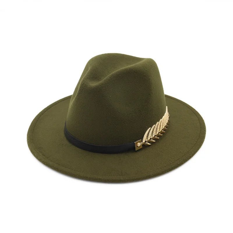 Leaf Band Panama Fedora Hat - Uniquely You Online - Hat