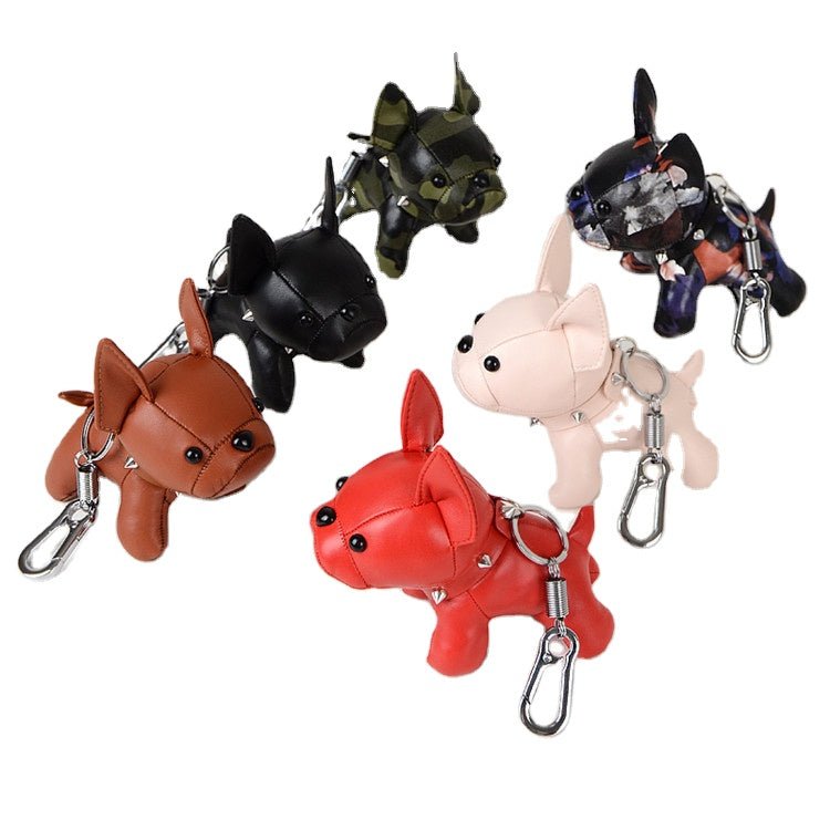 Leather French Bulldog Bag Charm - Uniquely You Online - Bag Charm