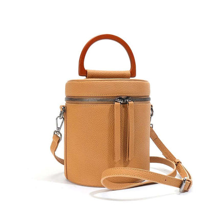 Leather Sling Cylinder Bucket Bag - Uniquely You Online - Handbag