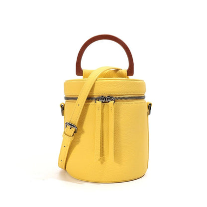 Leather Sling Cylinder Bucket Bag - Uniquely You Online - Handbag