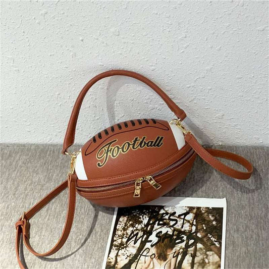 Leather Top Handle Football Handbag - Uniquely You Online - Handbag