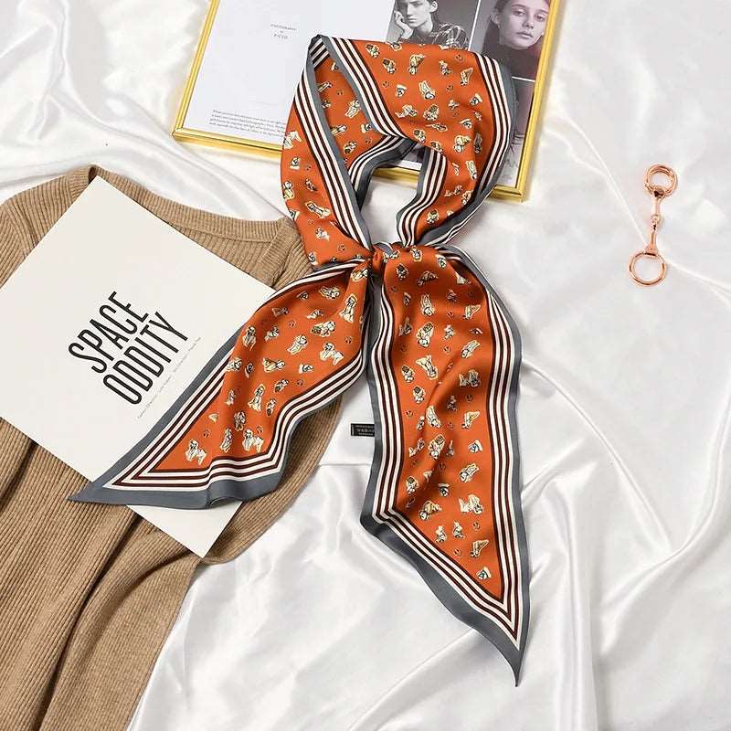 Long Printed Bag Scarf (variety) - Uniquely You Online - Bag Scarf