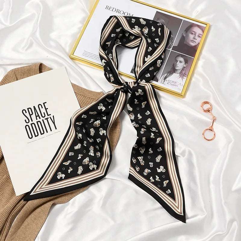 Long Printed Bag Scarf (variety) - Uniquely You Online - Bag Scarf