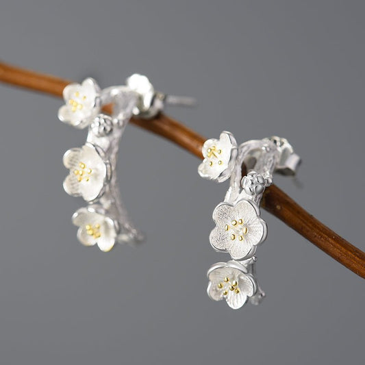 Lotus Flower Hanging Stud Earrings - Uniquely You Online - Earrings