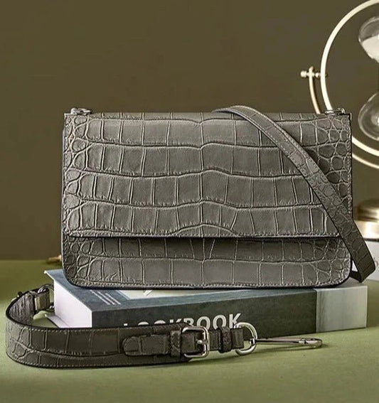 Lux Embossed Leather Handbag - Uniquely You Online - Handbag