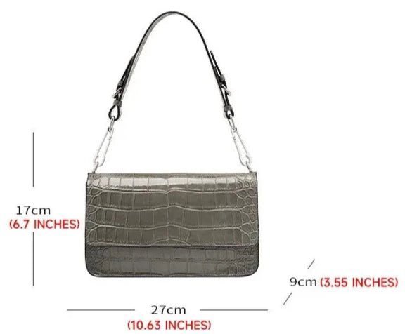 Lux Embossed Leather Handbag - Uniquely You Online - Handbag