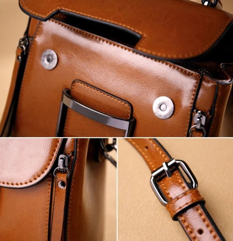 Lux Leather Statement Square Bag - Uniquely You Online - Handbag