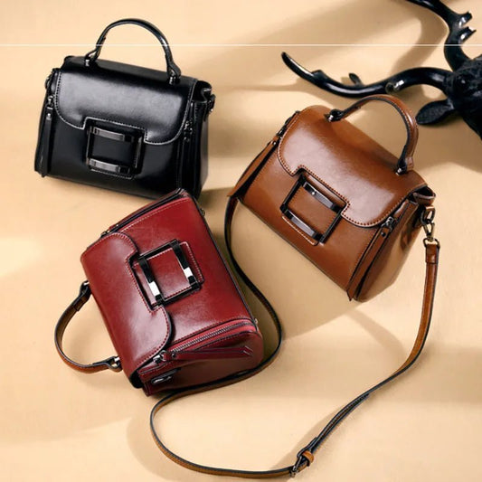 Lux Leather Statement Square Bag - Uniquely You Online - Handbag