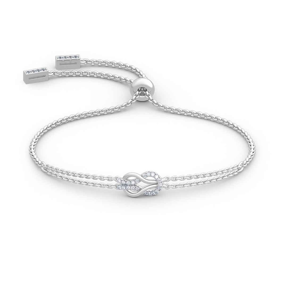 Lux Moissanite Couple Charm Adjustable Bracelet - Uniquely You Online - Bracelet