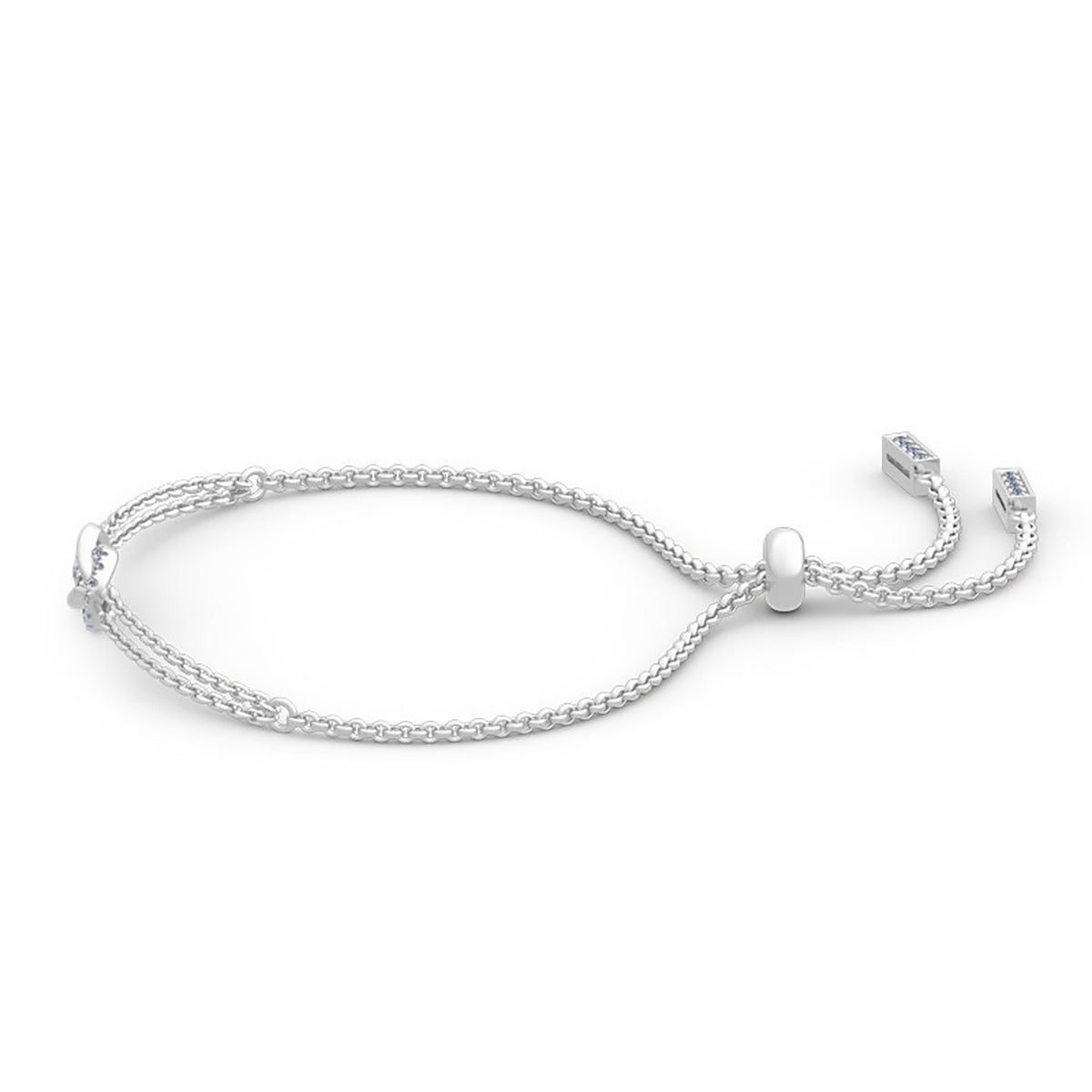 Lux Moissanite Couple Charm Adjustable Bracelet - Uniquely You Online - Bracelet