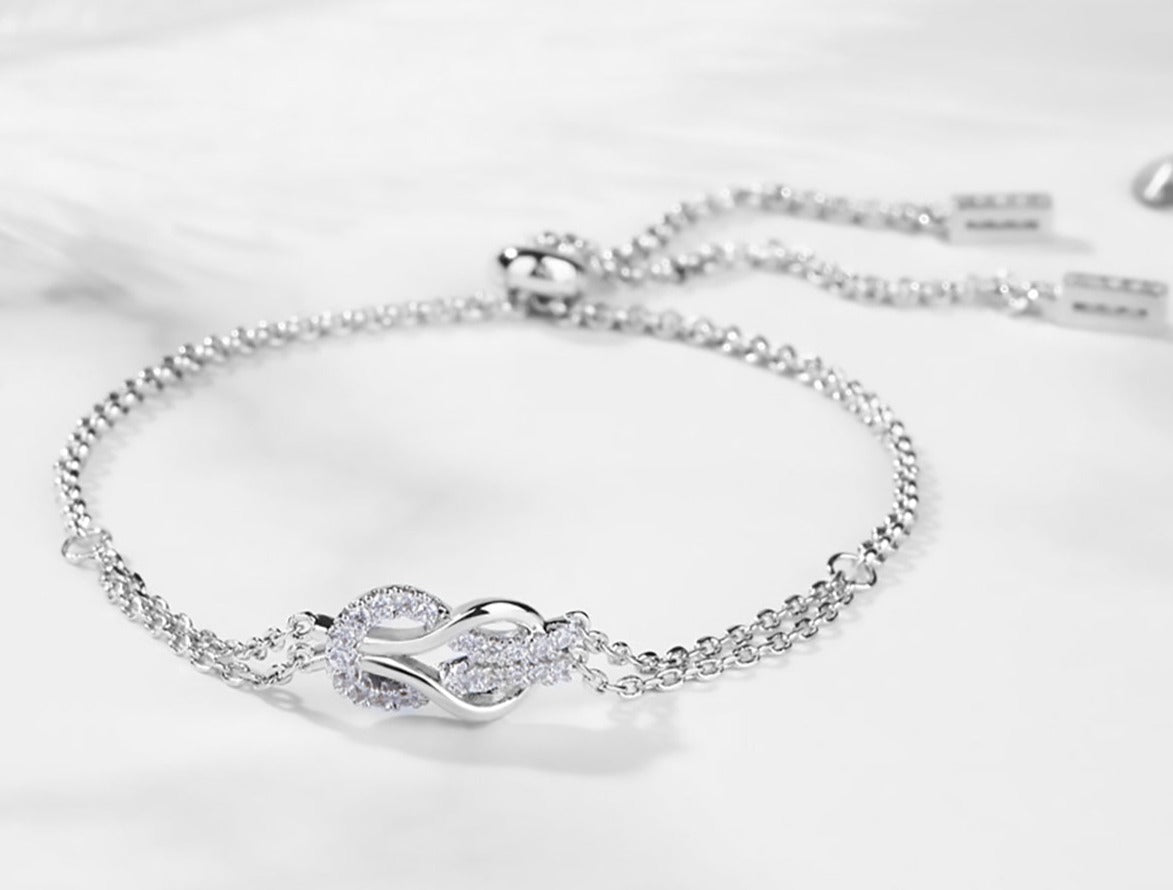 Lux Moissanite Couple Charm Adjustable Bracelet - Uniquely You Online - Bracelet