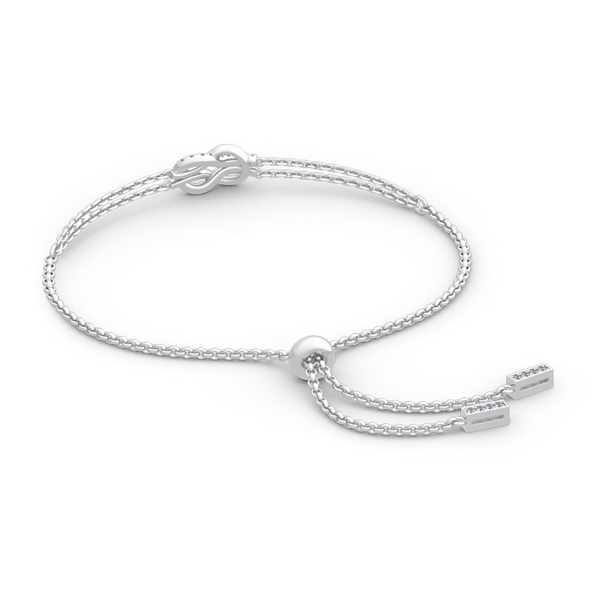 Lux Moissanite Couple Charm Adjustable Bracelet - Uniquely You Online - Bracelet