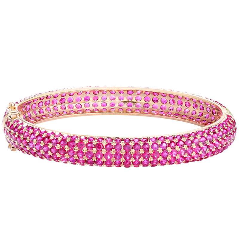 Lux Ruby Gemstone Bangle - Uniquely You Online - Bracelet