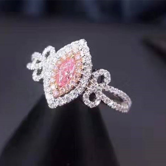 Marquise Cut 0.137ct Pink Diamond Ring - Uniquely You Online - Ring