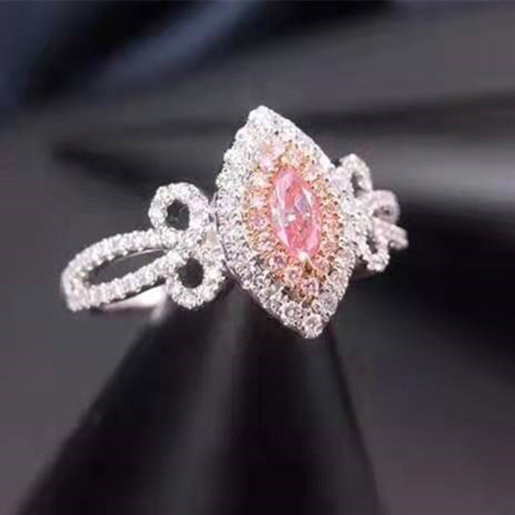 Marquise Cut 0.137ct Pink Diamond Ring - Uniquely You Online - Ring