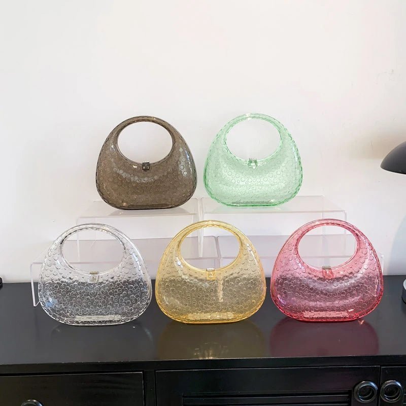 Mini Acrylic Transparent Hobo Bag - Uniquely You Online - Handbag