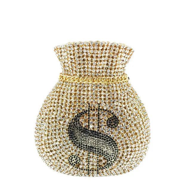 Mini Crystal Money Bag Clutch - Uniquely You Online - Clutch