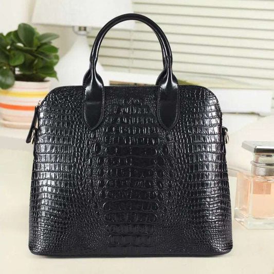Minimalist Alligator Leather Handbag - Uniquely You Online - Handbag