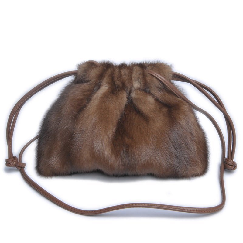 Mink Fur Drawstring Bag - Uniquely You Online - Handbag