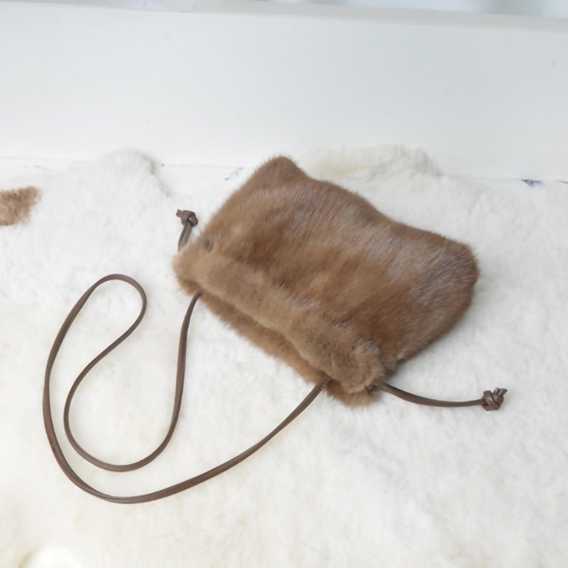 Mink Fur Drawstring Bag - Uniquely You Online - Handbag